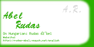 abel rudas business card